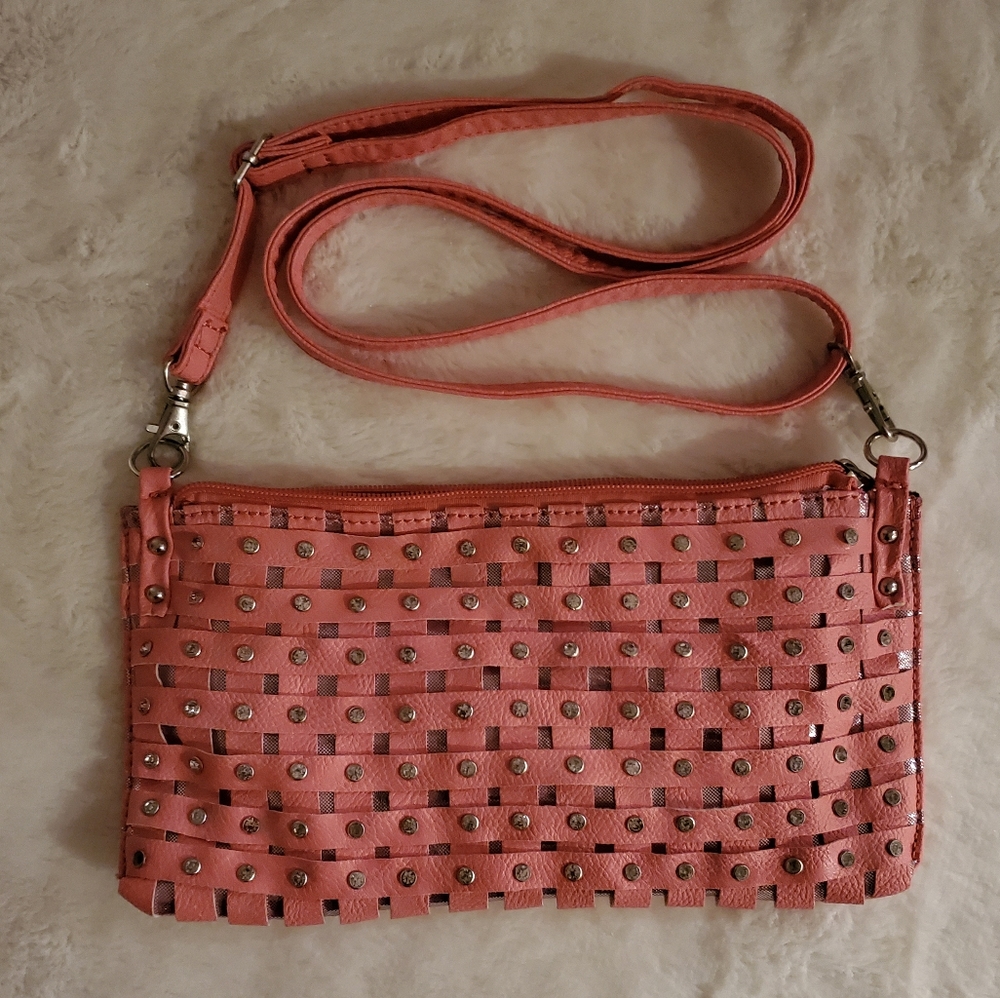 Hanael Pink Rhinestone Crossbody/Clutch/Shoulder